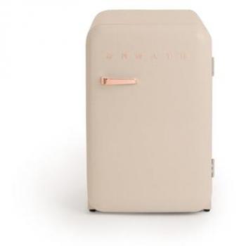 Frigorífico Retro 107L Blanco Roto con Bajo Consumo, 2 Estantes y Regulador de Temperatura