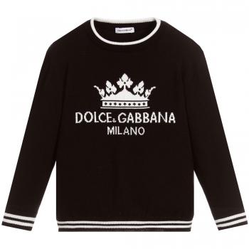 Dolce & Gabbana niños de Punto Jersey de algodón 10 Years Black