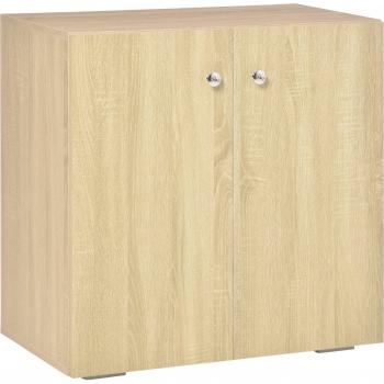 Aparador de salón Kui Homcom con 2 puertas natural 70x70x39 cm