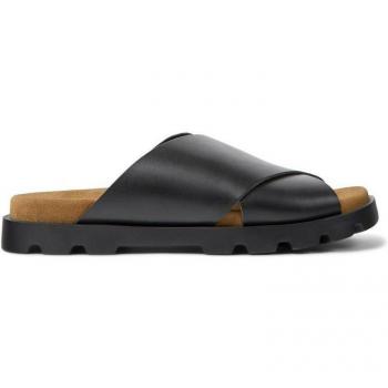 CAMPER Brutus Sandal - Men's Black Smooth Leather Sandals in Size 39 / 6.5