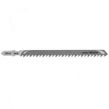 DEWALT DT2051-QZ - Hoja de sierra de calar HCS, longitud: 132mm, paso de diente: 4mm, para cortes gruesos y rápidos en madera, contrachapado, aglomerado y fibra de madera de hasta 85mm de espesor