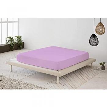 Sábana Bajera Ajustable Rosa 100% algodón Cama de 105 cm