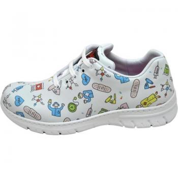 Zapatos Laborales para Mujer marca DIAN modelo Altea Estampado en color Blanco