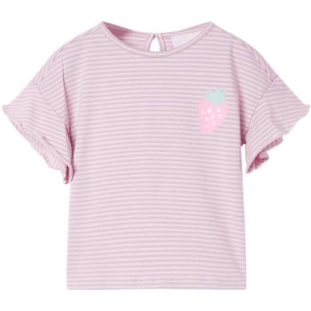 Camiseta infantil con mangas de volantes lila 92