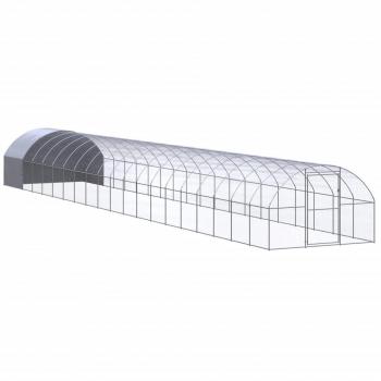 vidaXL Outdoor Chicken Coop 3x20x2 m Galvanised Steel