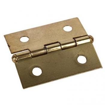 Bisagra de Hierro Latonado 35x30 - Pack de 2 Unidades, Color Blanco, Talla Única