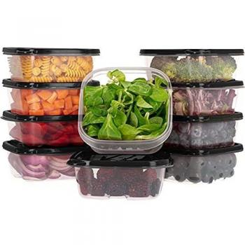 Oursson Recipientes Plastico para Alimentos Almacenaje Cocina Sin BPA | 10x400ml | Tapers para Comida Hermetico, Recipientes Transparente Reutilizable | Lunch Box Fiambrera Organizador Frigorifico