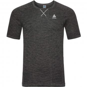 Odlo Bl Top Crew Neck S/S Blackcomb Light Camiseta, Hombre, Black/Steel Grey, S