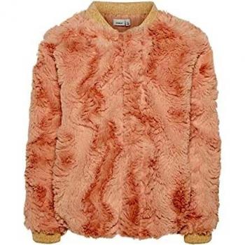 Name It Chaqueta de piel con puños elásticos. Rosa 110A