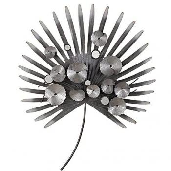 Mural de Hoja de Metal Plateado 94 x 10 x 116,5 cm - Diseño Moderno en Metal Plata