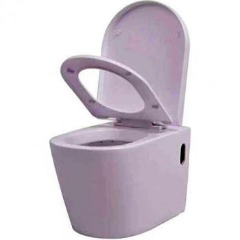 vidaXL Inodoro de Montaje en la Pared de Cerámica Blanco Cierre Suave Váter WC