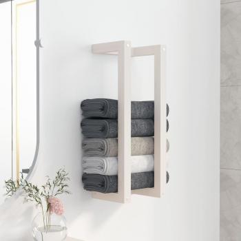 Toallero de madera maciza de pino blanco 23x18x60 cm