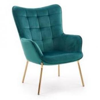 Sillón Houston 851 Turquesa con Tapiz y Patas de Metal 97x71x79cm