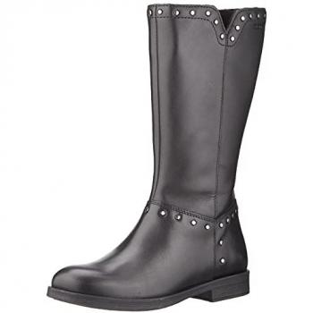 Botas de Mujer y Niña GEOX JR Agata C, Color Negro (Black), Modelo J1649C 00043, Talla 31 EU, Diseño Liso