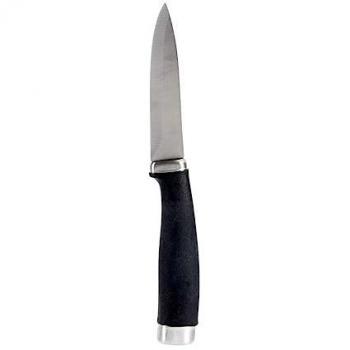 Cuchillo Pelador Kinvara Plateado Negro Acero Inoxidable Plástico (12 Unidades)