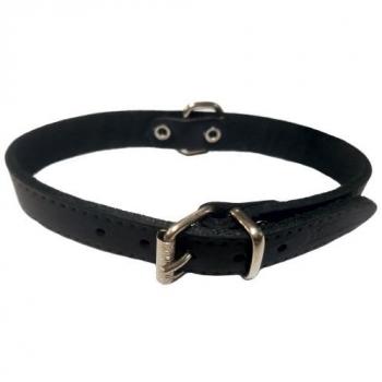 Collar de Cuero Liso San Dimas 12x300mm Negro