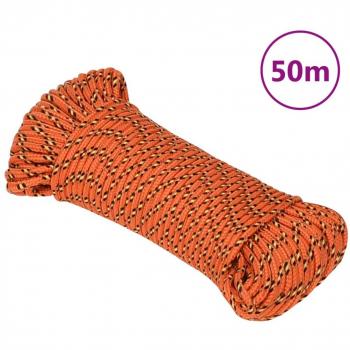 Cuerda de barco polipropileno 5 mm 50 m color naranja