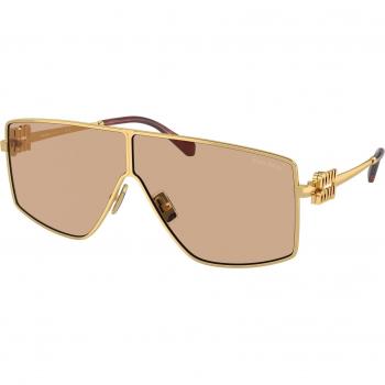 Miu Miu Mu 51ZS Col. 5AK40D Donna Geometrica Oro Stylish Sunglasses, Yellow, Size: 69 MM