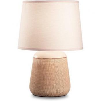 Lámpara de mesa Kali-2 Sobremesa Metal blanco 1 bombilla E14 28,5cm Ideal Lux Shabby Chic-Provençale