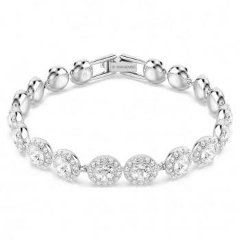Swarovski Una Rhodium Plated Round Cut Bracelet