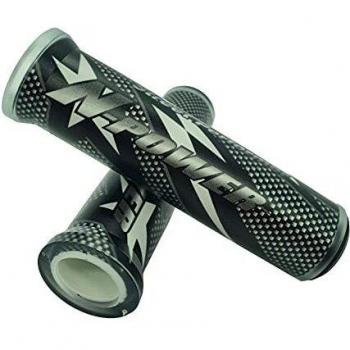 COPPIA MANOPOLE MOTO FLASH MANUBRIO NAKED TOURER SCOOTER ENDURO NERO BIANCO