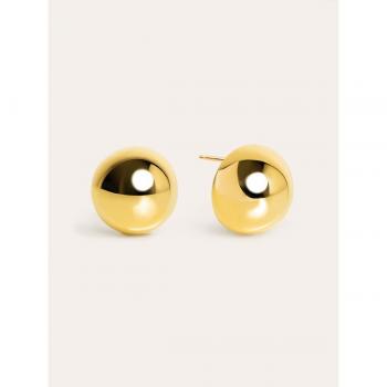 Pendientes Singularu Buttons Acero Baño Oro