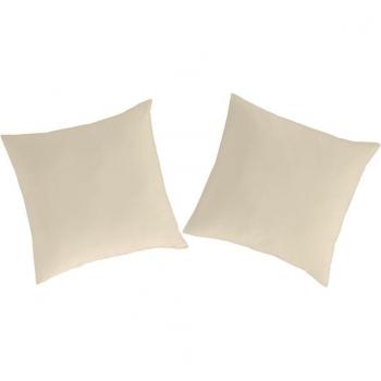 Guy Laroche - Juego de 2 fundas de almohada 100% algodón Pure crema 50x75 cm