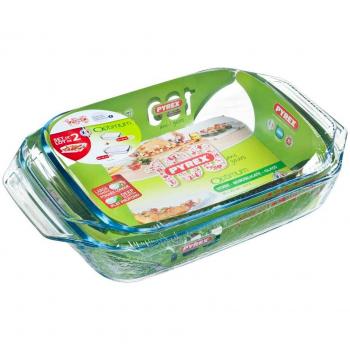 Pyrex OPTIMUM - Set de 2 fuentes rectangulares, 40 x 9 x 25 cm