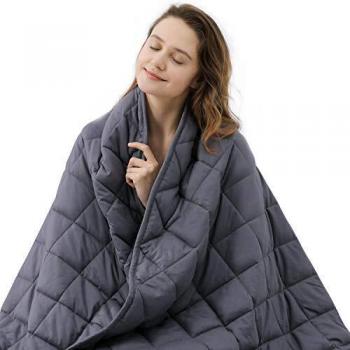 ZZZNEST Manta Ponderada, Alivio del Estrés y la Ansiedad, Sensorial Relajante para Dormir Bien, 100% Algodón con Cuentas de Vidrio Premium