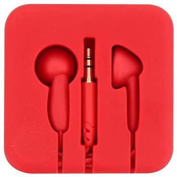 Auriculares TNB Pocket con cable jack 3.5 mm y estuche enrollador rojo