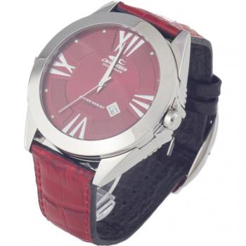 Reloj Hombre Chronotech CT7636M-02 (Ø 50 mm) - Características: Caja de acero inoxidable, resistencia al agua hasta 100 metros, cristal mineral, cronógrafo, correa de silicona negra, movimiento