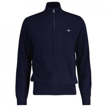 Cárdigan de Lana Extrafina con Cremallera GANT Azul Marino para Hombre - Talla XXL