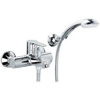Mezclador Monocomando para Bañera con Soporte a Snodo Línea Azul Cromado Paffoni