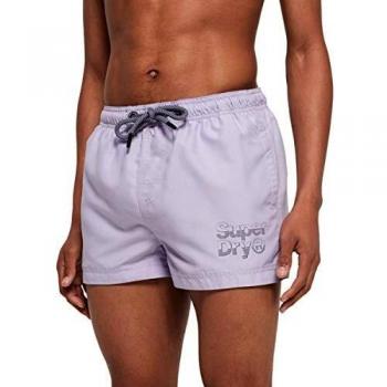 Superdry Sorrento - Bañador para hombre, color azul Morado Lila Small