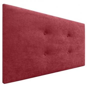 Cabecero de Polipiel o Tela Aqualine Pro con 2 Hileras de Botones, Cabezal Tapizado de Lujo (Rojo, 95x50cm para Camas 70/80/90)