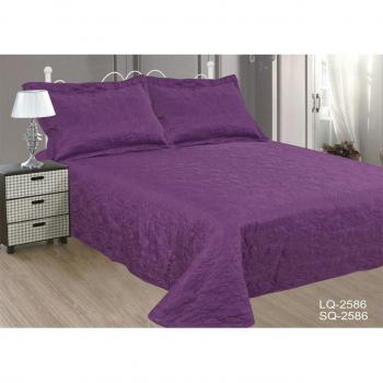ForenTex - colcha bouti, (SQ-2586), reversible, Morado, 190 x 260 cm, +1 funda cojín, Termo Estampada, barata, colcha de verano. Por cada 2 colchas o mantas paga solo un envío (o colcha y manta), descuento equivalente antes de finalizar la compra.