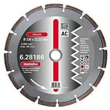 Metabo 628186000 628186000-Disco de Diamante AC Abrasivo Classic 230 x 22,23 mm Altura segmento 7 mm