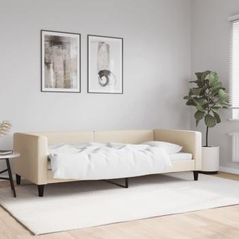Sofá cama tela color crema 90x200 cm sin colchón Vidaxl