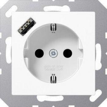 JUNG A1520-18AWW Socket Outlet with USB Charger, 1x Type A, AS/A Series, Alpine White