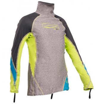 Gul 2018 Junior Long Sleeve Rash Vest Marl/Lime RG0344-B4 Junior Sizes - Junior Extra Large