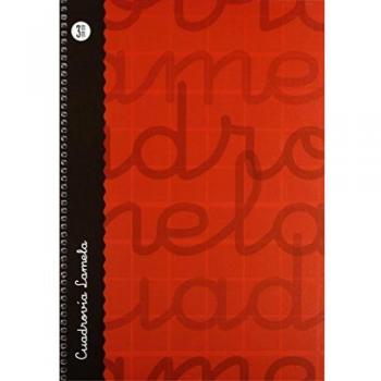 Lamela 99-N - Cuaderno con espiral, folio, tapa dura, color rojo, talla 80 páginas/ 3 mm
