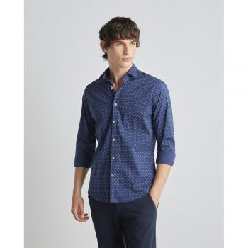 Camisa súper elástica geométricos de hombre Easy Wear