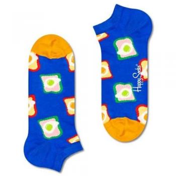 Calcetines Happy Socks Toast Bajo Azul Talla 41-46 - Estampado Único Suave Alta Calidad Unisex