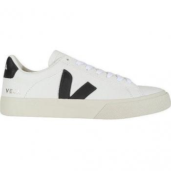 VEJA Campo Chromefree Leather Extra White Black Trainers Size: 41, Female