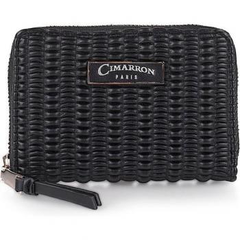 Billetera Cimarrón Waverly 316706 de Piel Sintética con Cremallera para Mujer, Color Negro, Tamaño 10x14.5 cm