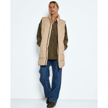 Chaleco largo Noisy May Nmdalcon Crema