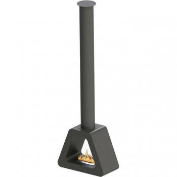 Chimenea de etanol de techo en acero negro Purline SYKE PYRAMID