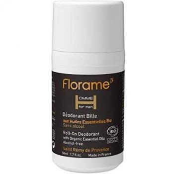 Desodorante Natural para Hombre Florame 50ml - Sin aluminio, sin parabenos, con ingredientes naturales, aroma fresco y duradero