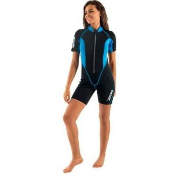Seac Ciao Lady Traje corto para mujeres, Neopreno de 2.5 mm para snorkel, buceo y otras actividades acuáticas, XXL, Negro