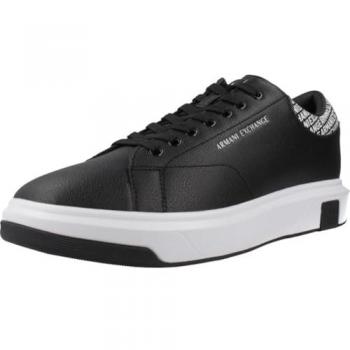 Armani Exchange XUX123 Leather Sneakers Black/Optical White Male Size 42